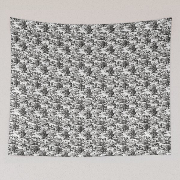 Item preview, Vintage French Toile de Jouy (Black) #1 designed and sold by BrushstrokesA.