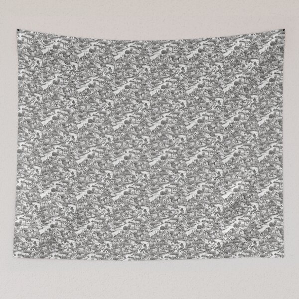 Item preview, Vintage French Toile de Jouy (Black) #4 designed and sold by BrushstrokesA.