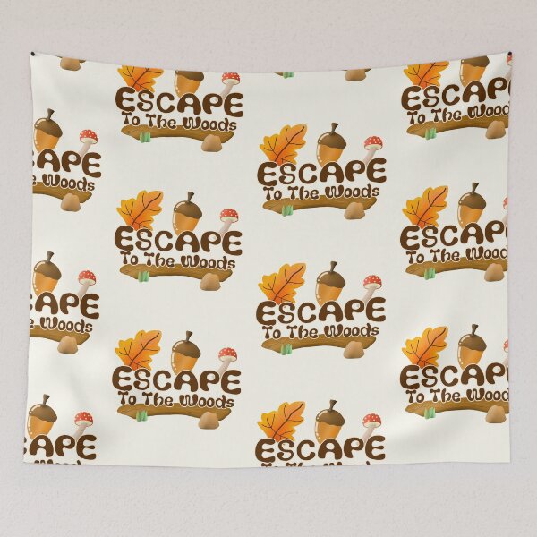 Item preview, Escape to the woods cottagecore and hygge sticker by DozyJov designed and sold by DozyJov.