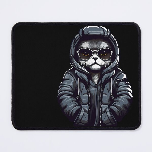 Item preview, Fur Hooded Feline: Hip-Hop Cartoon Cat | Iconic Portraiture Art designed and sold by BNCH44.
