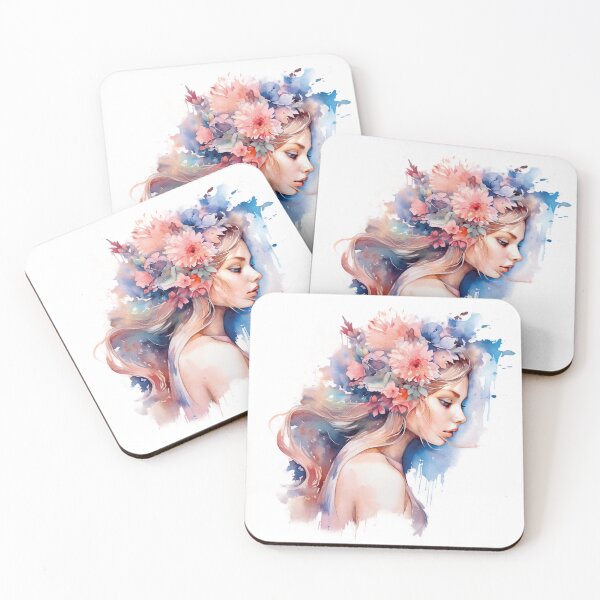 Item preview, Beautiful woman colorful flowers no3 designed and sold by LoveyBug78.