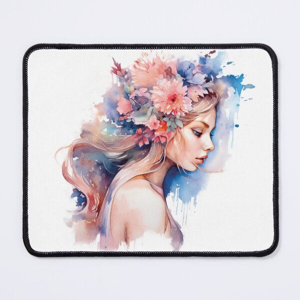 Item preview, Beautiful woman colorful flowers no3 designed and sold by LoveyBug78.