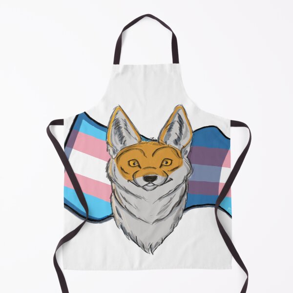 Item preview, fox with transgender flag designed and sold by Artbyscrappy.
