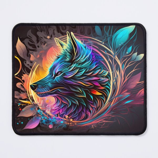 Item preview, Abstract Psychedelic Wolf Face Art designed and sold by PeteRascal.