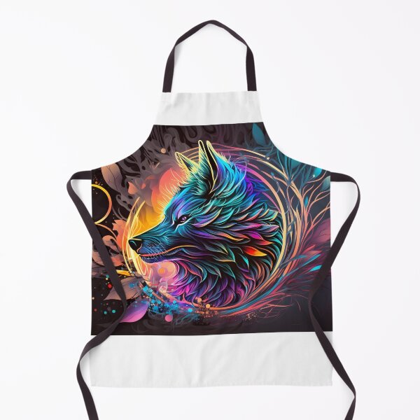 Item preview, Abstract Psychedelic Wolf Face  Art  designed and sold by PeteRascal.