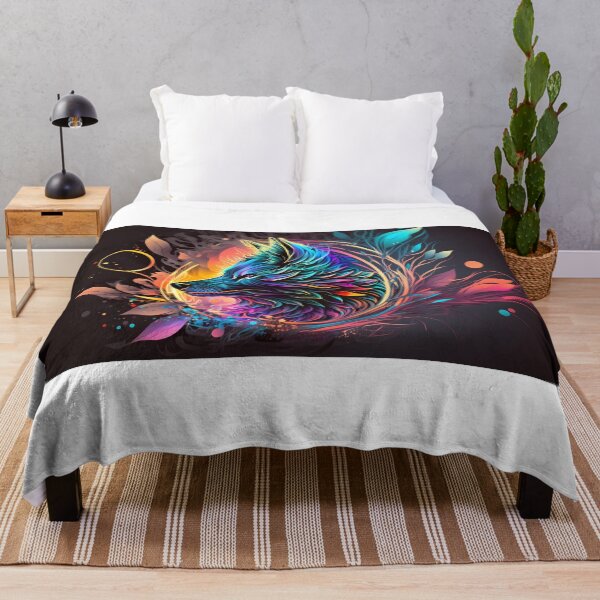 Item preview, Abstract Psychedelic Wolf Face Art designed and sold by PeteRascal.
