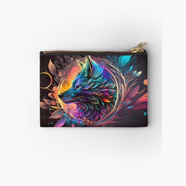 Item preview, Abstract Psychedelic Wolf Face  Art  designed and sold by PeteRascal.