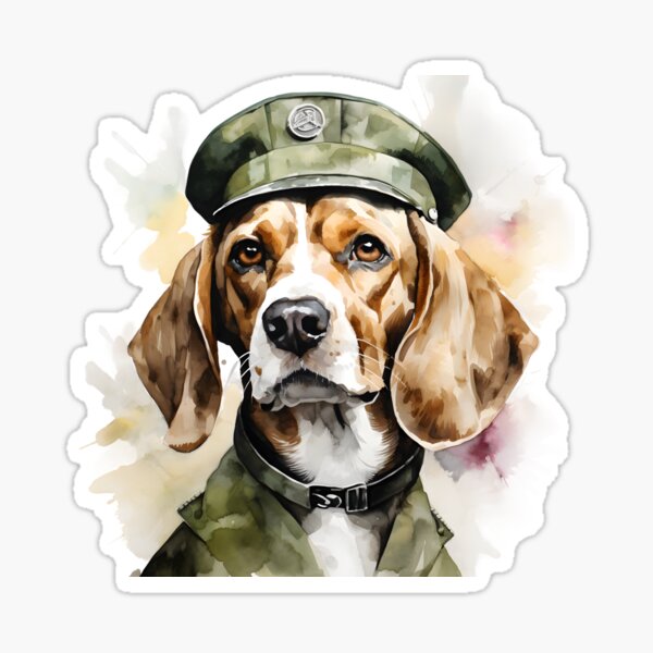 Item preview, Beagle in uniform designed and sold by InkLines.