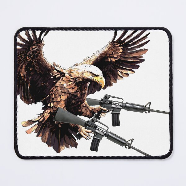 Item preview, Bald Eagle with AR15 designed and sold by Rainy-MTN.