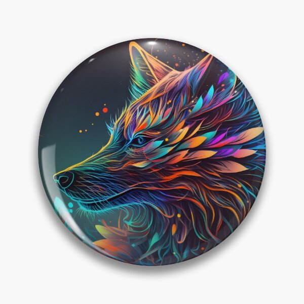 Item preview, Psychedelic Abstract Wolf Face Art designed and sold by PeteRascal.