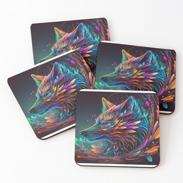 Item preview, Psychedelic Abstract Wolf Face Art designed and sold by PeteRascal.