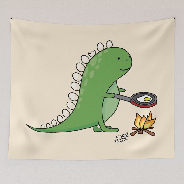 Item preview, Dinosaur Eggsaur having healthy breakfast designed and sold by cute-tees.