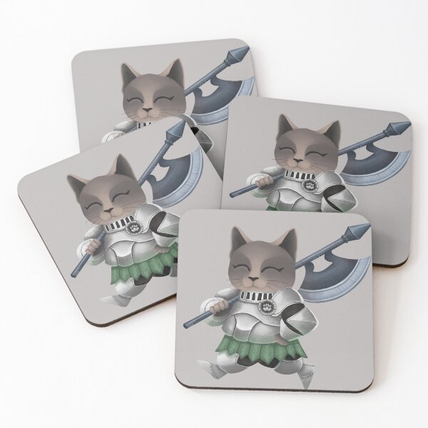 Item preview, cat in armor art designed and sold by GiezaDesign.