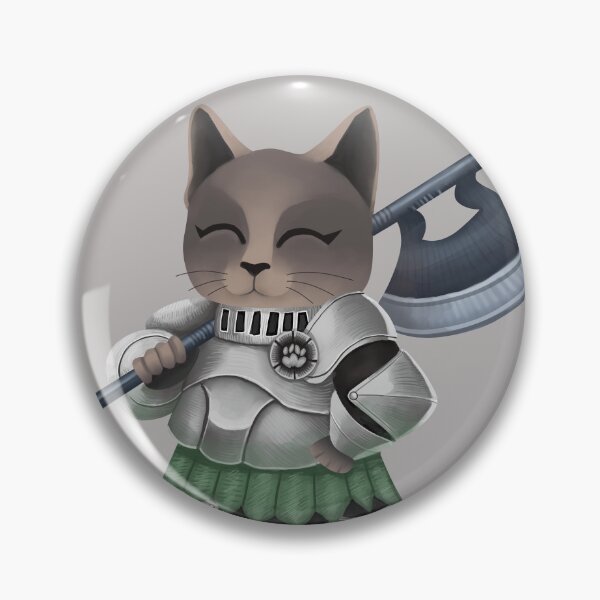 Item preview, cat in armor art designed and sold by GiezaDesign.