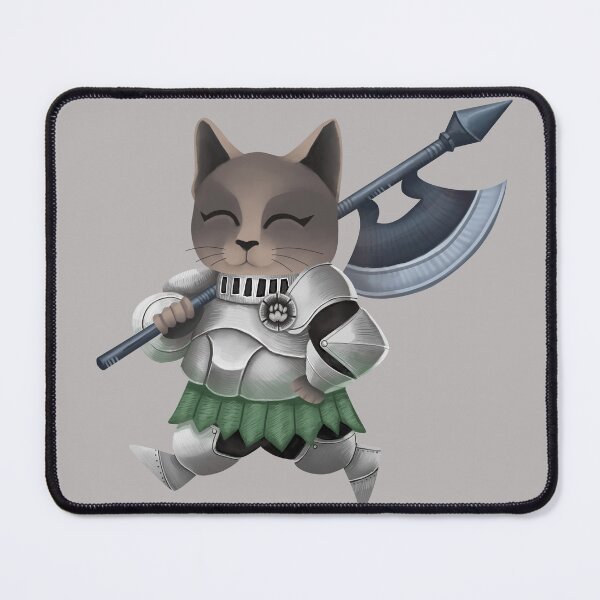 Item preview, cat in armor art designed and sold by GiezaDesign.