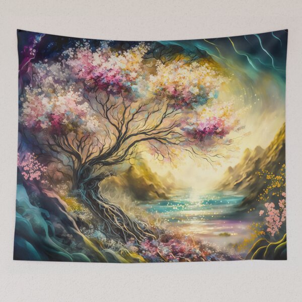 Item preview, Fantasy landscape fairy tale SciFi fantastic colorful worlds designed and sold by goldufeenstaub.