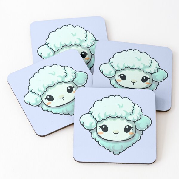 Item preview, Fluffy Cute Blue Sheep designed and sold by Rauens.