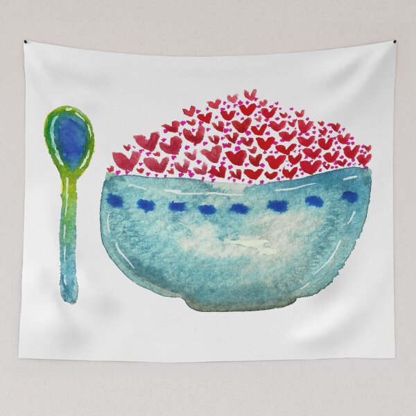 Item preview, A big bowl of love - watercolor doodles designed and sold by Lee Yeng.