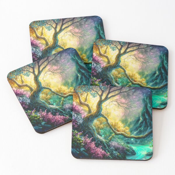 Item preview, Fantasy landscape fairy tale SciFi fantastic colorful worlds designed and sold by goldufeenstaub.