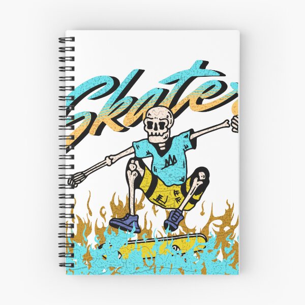 Item preview, Skater Skeleton Cool Skating Flames  designed and sold by WilDigitalFinds.