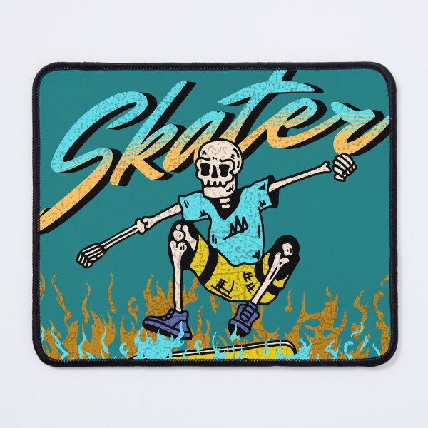 Item preview, Skater Skeleton Cool Skating Flames  designed and sold by WilDigitalFinds.