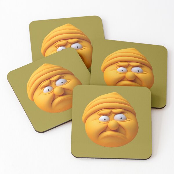 Item preview, Disgruntled little orangish yellow face.  designed and sold by McKinneyDigital.