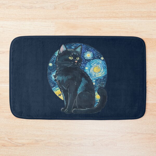 Item preview, gato estrellado van gogh designed and sold by Vangoholic.