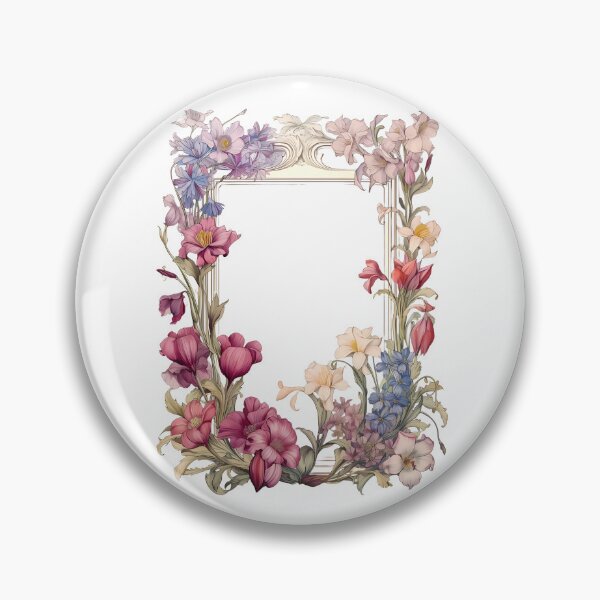Item preview, Art deco wild flowers frame designed and sold by tropicaltee.