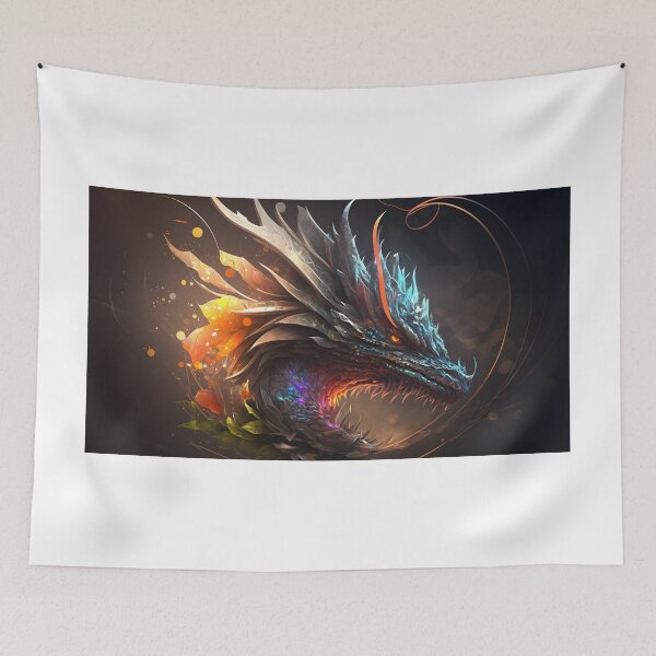 Item preview, Abstract Chinese Dragon Face Art designed and sold by PeteRascal.