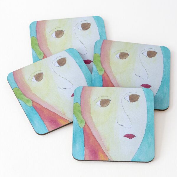 Item preview, quirky face with brown eyes designed and sold by cardanart.