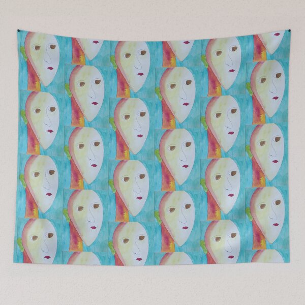 Item preview, quirky face with brown eyes designed and sold by cardanart.