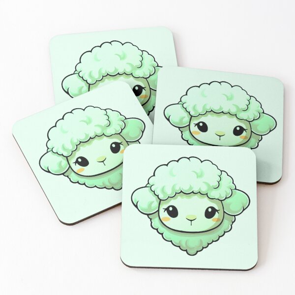 Item preview, Fluffy Cute Green Sheep designed and sold by Rauens.