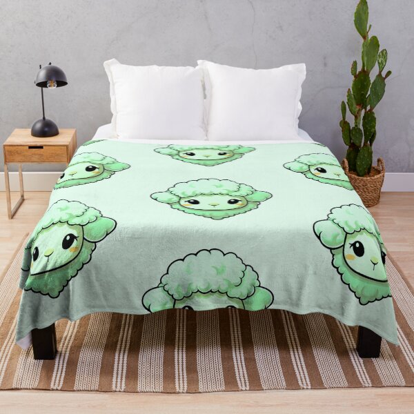 Item preview, Fluffy Cute Green Sheep designed and sold by Rauens.