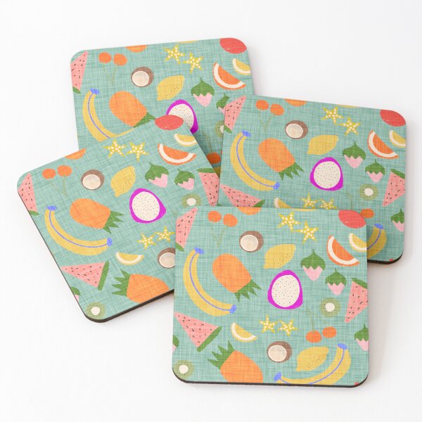 Item preview, Tropical Fruits Cute Summer Breeze Blue designed and sold by susycosta.