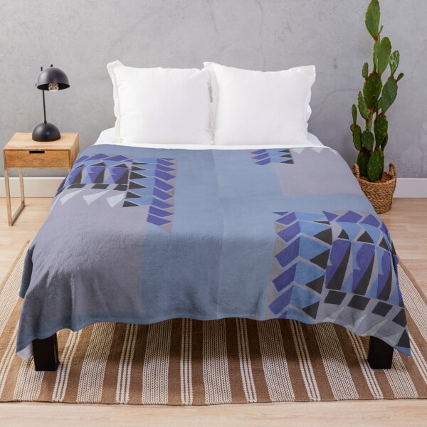 Item preview, Abstract Art Triangle Blue Tribal designed and sold by lalatrash.