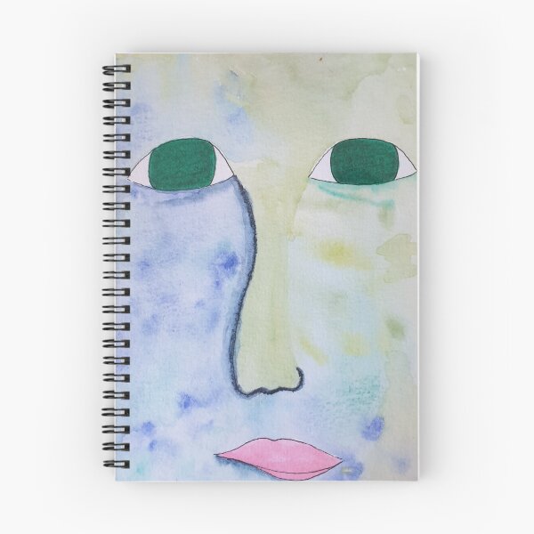 Item preview, quirky face with green eyes designed and sold by cardanart.