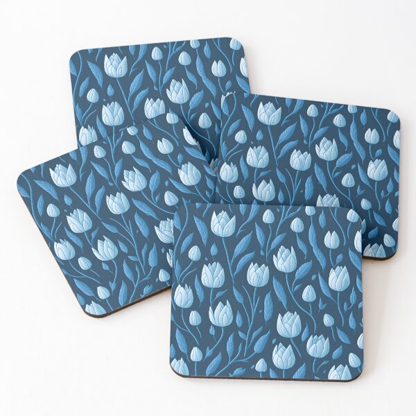 Item preview, White Tulips Seamless Patterns designed and sold by ViralVibeLab.