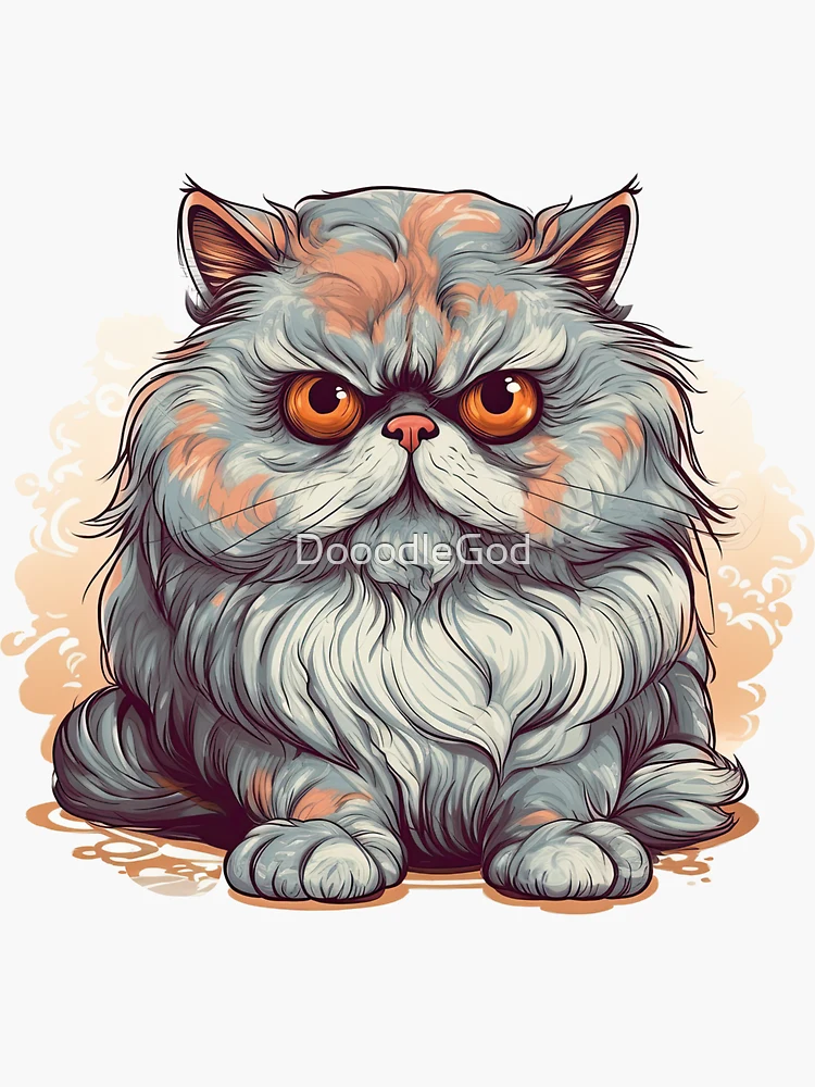 Premium Vector  Persian cat icon feline breed funny pet