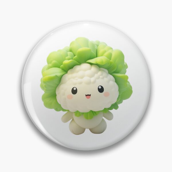 Item preview, Cute Kawaii Cauliflower Figurine designed and sold by PatternsFTW.