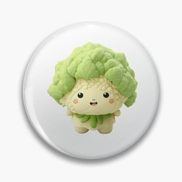 Item preview, Cute Kawaii Cauliflower Figurine designed and sold by PatternsFTW.
