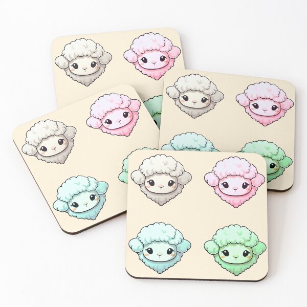 Item preview, Fluffy Cute Colorful Sheeps designed and sold by Rauens.