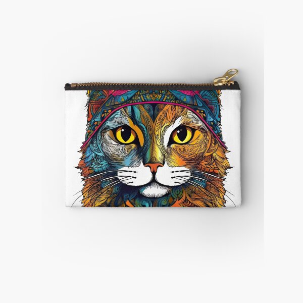 Item preview, Colorful Persian Cat Portrait Art - Feline Design & Illustration by Colorful Persian Cat Creations designed and sold by DooodleGod.