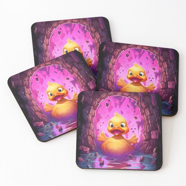 Item preview, Mystical Encounter: Duck in the Purple Monster Hole | Fantastical Ruins designed and sold by BNCH44.