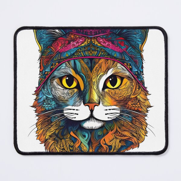 Item preview, Colorful Persian Cat Portrait Art - Feline Design & Illustration by Colorful Persian Cat Creations designed and sold by DooodleGod.