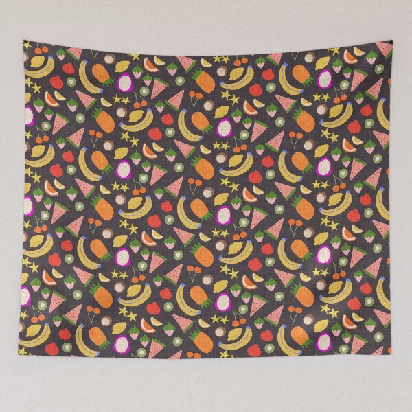 Item preview, Tropical Fruits Cute Summer Breeze Charcoal designed and sold by susycosta.