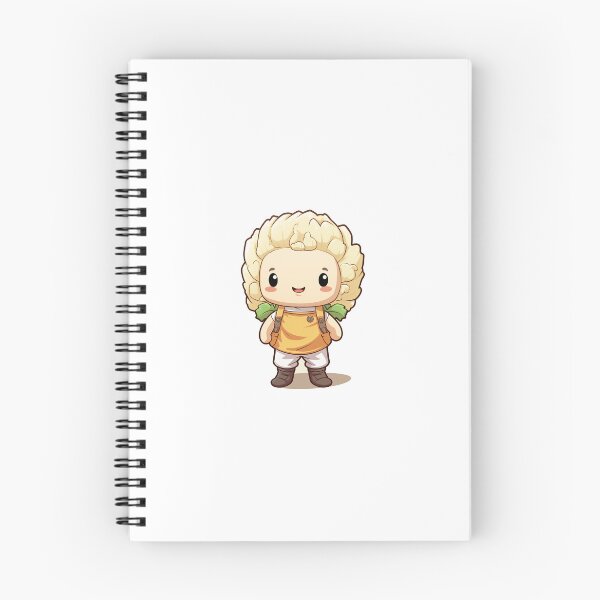 Item preview, Cute Kawaii Cauliflower Gardener Illustration designed and sold by PatternsFTW.