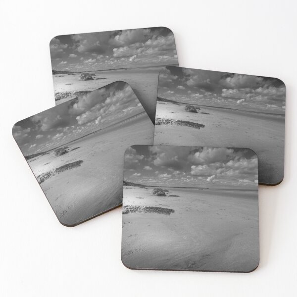 Item preview, Speeton Sands, Filey Bay, Low tide (Black and White) designed and sold by MichaelBShannon.