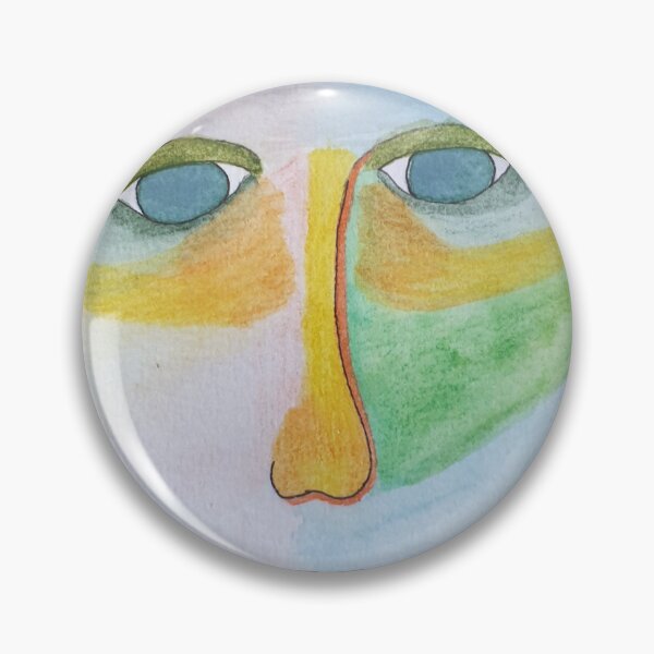 Item preview, quirky face with blue eyes designed and sold by cardanart.