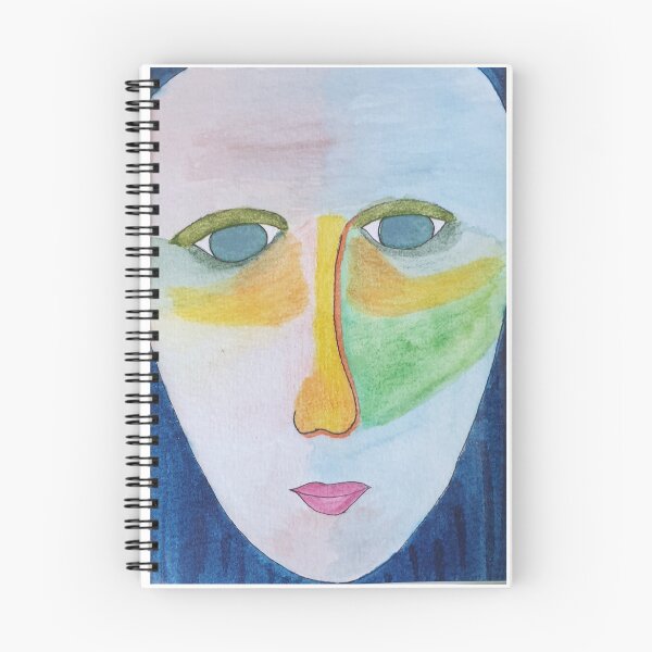 Item preview, quirky face with blue eyes designed and sold by cardanart.