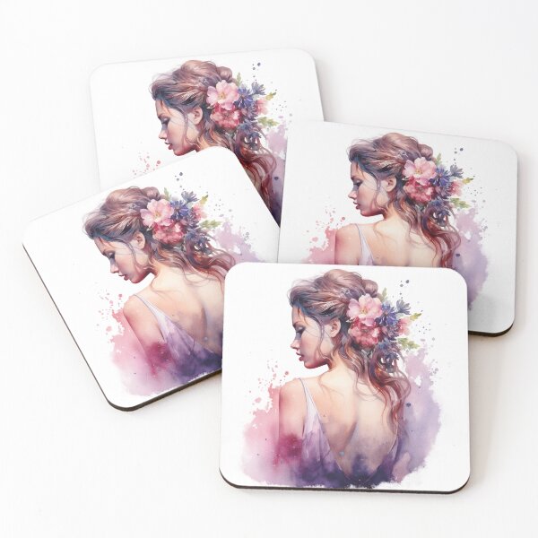 Item preview, Beautiful woman colorful flowers no2 designed and sold by LoveyBug78.